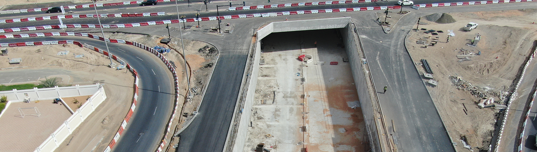 Construction of Tunnel in Sultan Bin Khalifa Roundabout at IP131