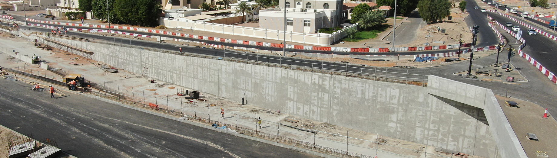 Construction of Tunnel in Sultan Bin Khalifa Roundabout at IP131