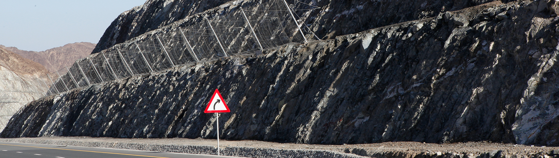 Slope protection work for the Dubai-Fujairah Freeway